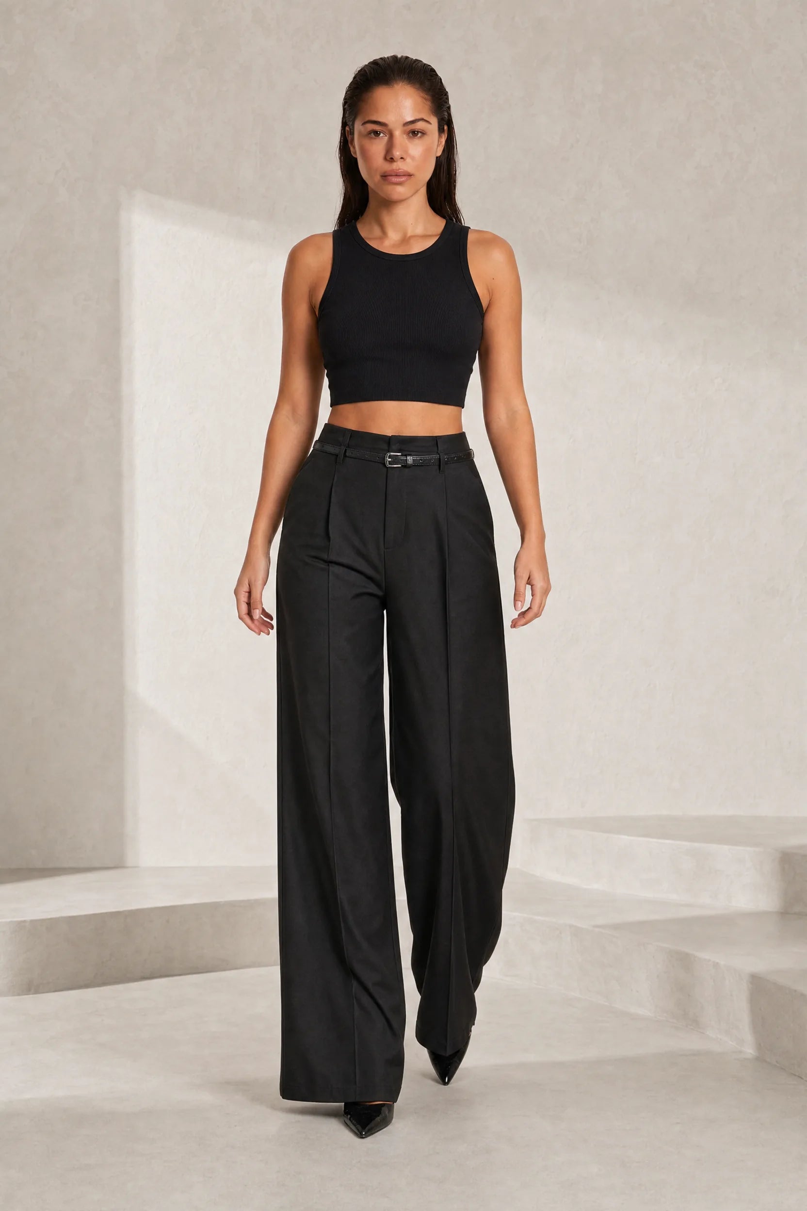 Pantalon large taille haute | Lounelle Paris