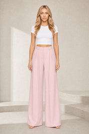 Pantalon large taille haute fluide | Lounelle Paris
