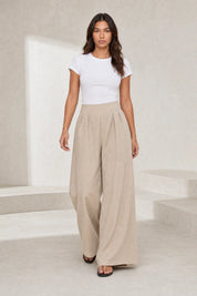 Pantalon large taille haute plissé | Lounelle Paris