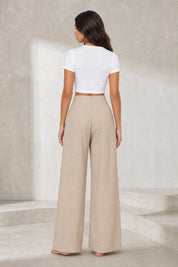 Pantalon large taille haute plissé | Lounelle Paris