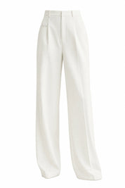 Pantalon tailleur blanc taille haute | Lounelle Paris