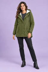 Army Green Oversized Hooded Parka