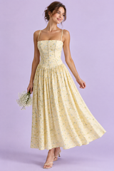 Corset Yellow Maxi Dress