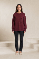 Ample pocket chest pullover