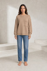 Ample pocket chest pullover