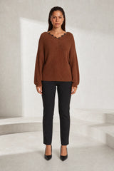 Lace V-Neck Sweater