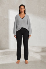 V-neck lace sweater