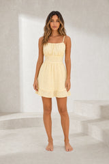 Apricot Smocked Backless Dress