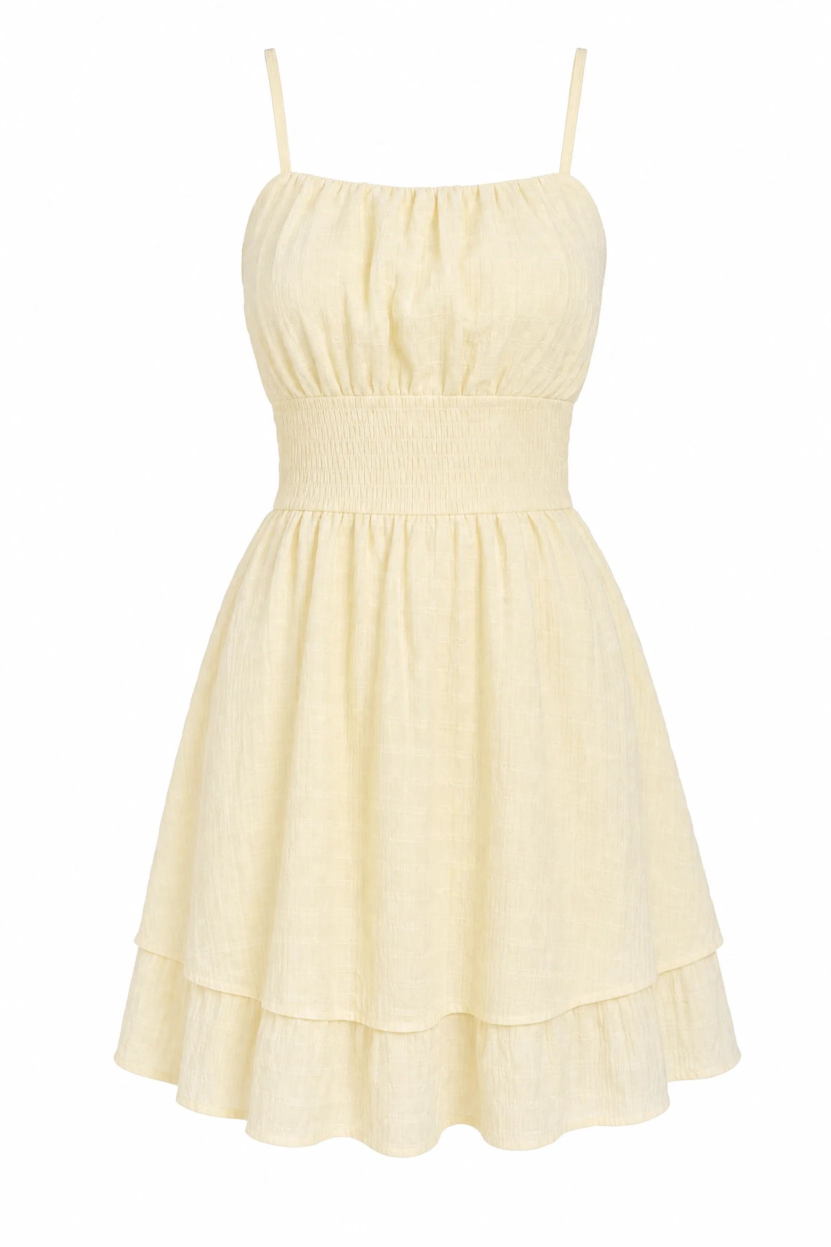 Robe abricot smockée dos nu | Lounelle Paris