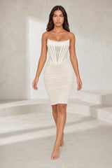 Bandeau corset-effect dress