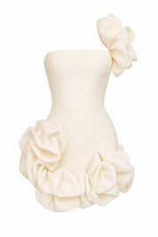 Robe bustier asymétrique volantée | Lounelle Paris