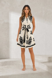 Robe col chemise ceinturée | Lounelle Paris