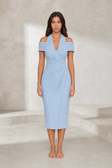 Halterneck bare-shoulder dress