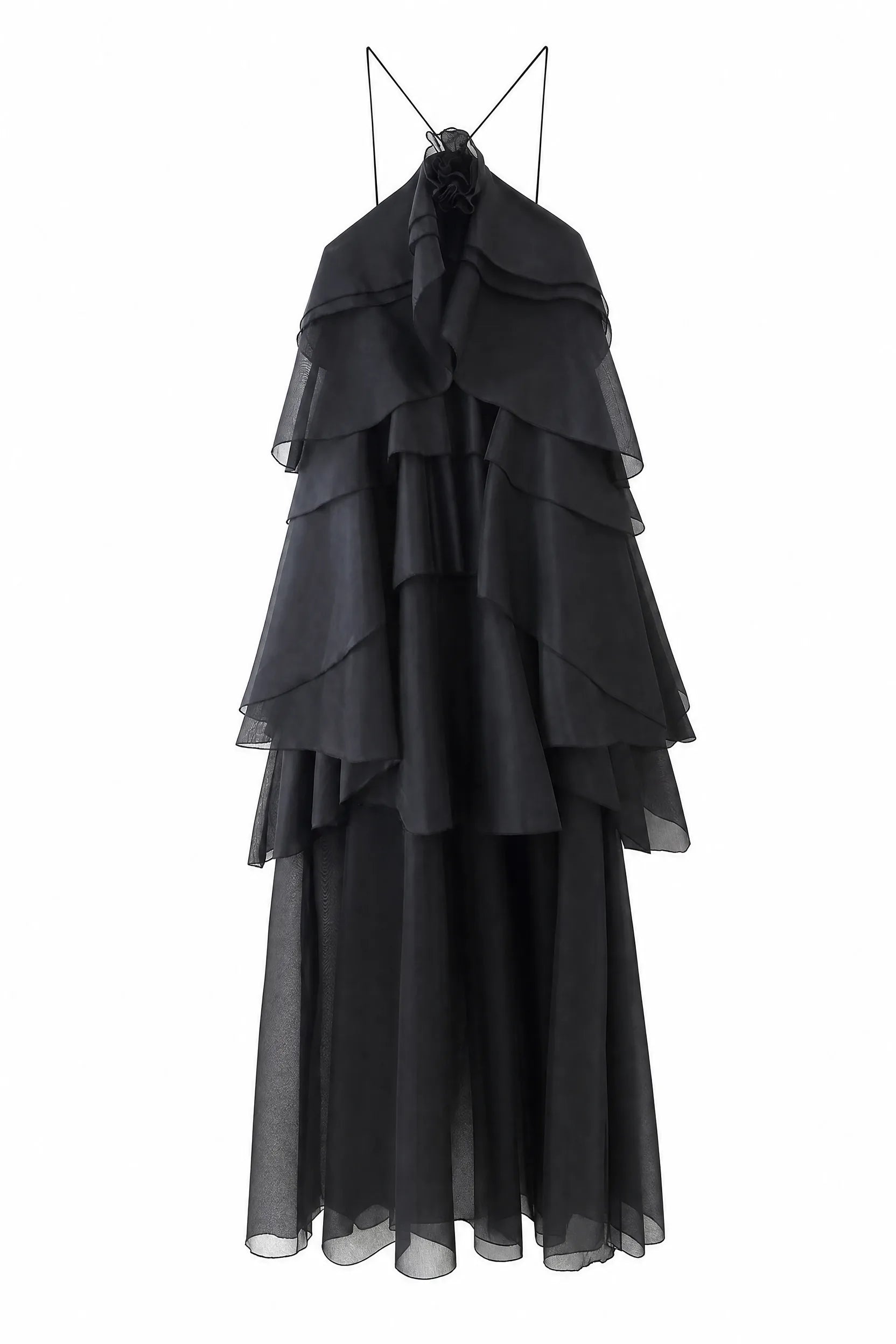 Robe longue dos nu à volants | Lounelle Paris