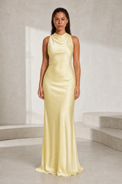 Robe longue dos nu col halter | Lounelle Paris