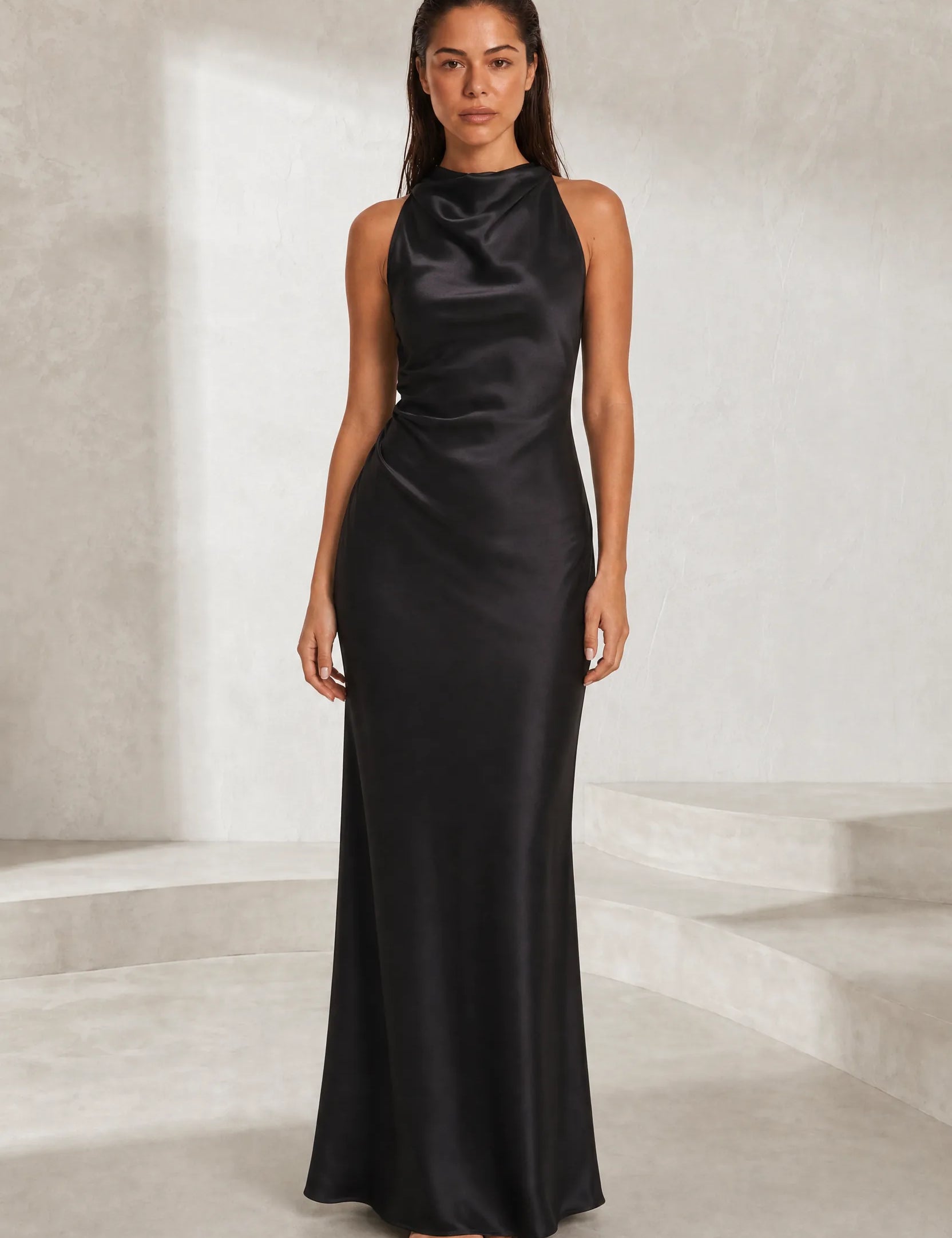 Robe longue dos nu col halter | Lounelle Paris