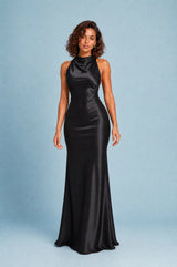 Backless Halter-Neck Maxi Dress