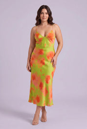 Robe longue florale dos nu | Porté sur une autre silhouette | Lounelle Paris