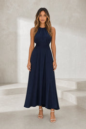 Robe longue fluide taille drapée | Lounelle Paris