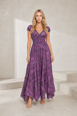Long Smocked Floral Dress