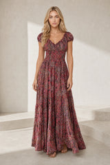 Long Smocked Floral Dress
