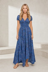 Long Smocked Floral Dress