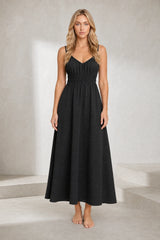 Smocked back maxi dress