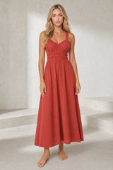 Smocked back maxi dress