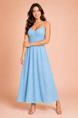 Backless Smocked Maxi Dress