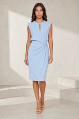 Lace-Neck Sleeveless Dress
