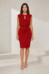 Lace-Neck Sleeveless Dress