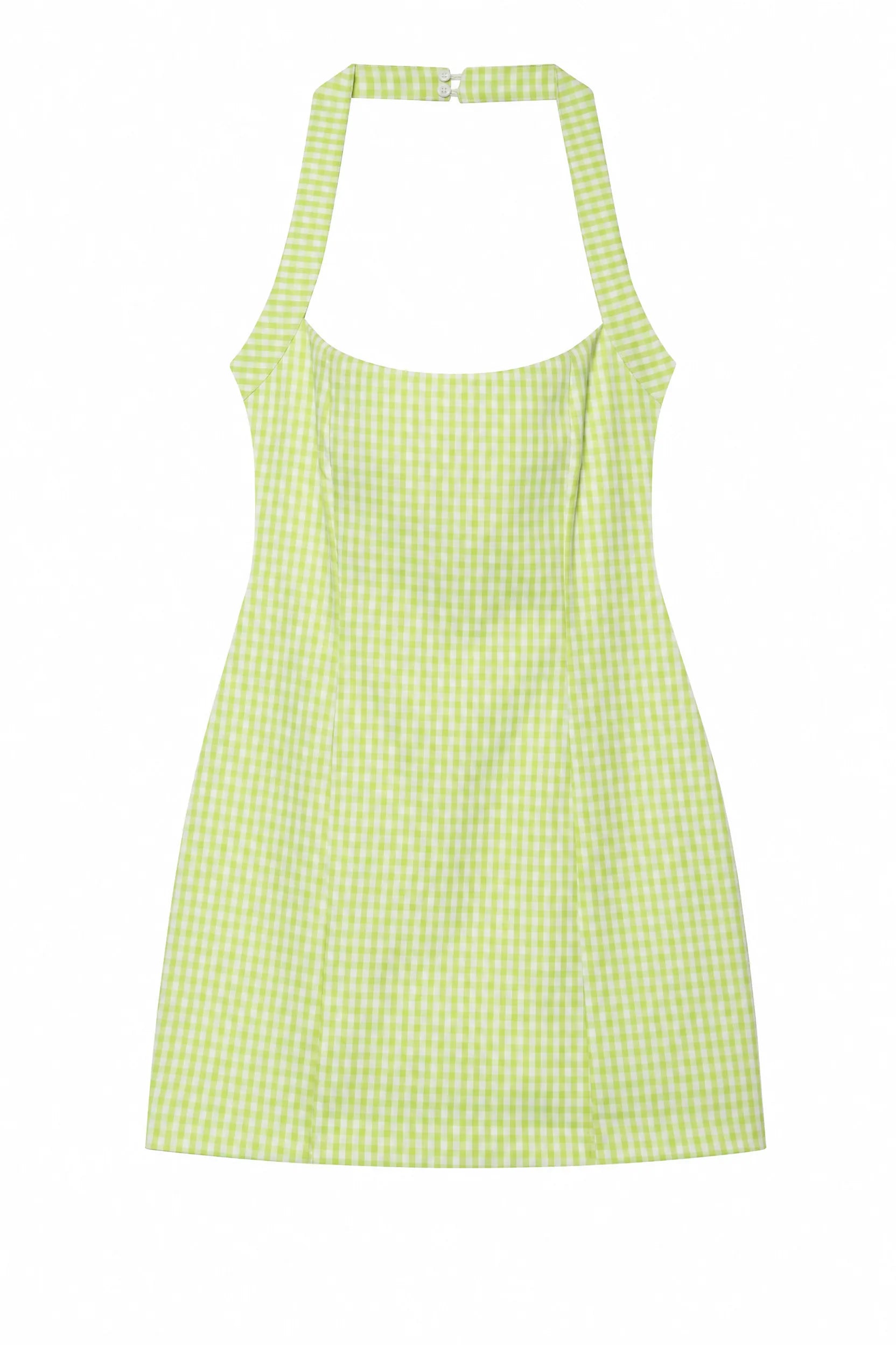 Robe vichy verte col licou | Lounelle Paris