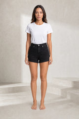 High-rise Blue Denim Shorts
