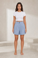 High-waisted loose-fit shorts