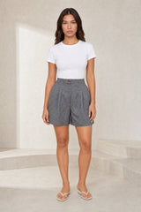 High-waisted loose-fit shorts