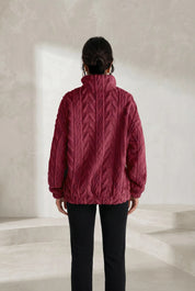 Sweat pelucheux col montant zippé | Lounelle Paris