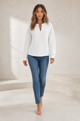 Textured V-Neck Sweater