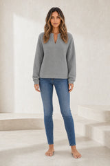 Textured V-Neck Sweater