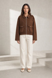 Veste ample effet suédine | Lounelle Paris