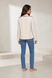 Veste beige à double boutonnage | Lounelle Paris