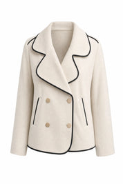 Veste beige à double boutonnage | Lounelle Paris