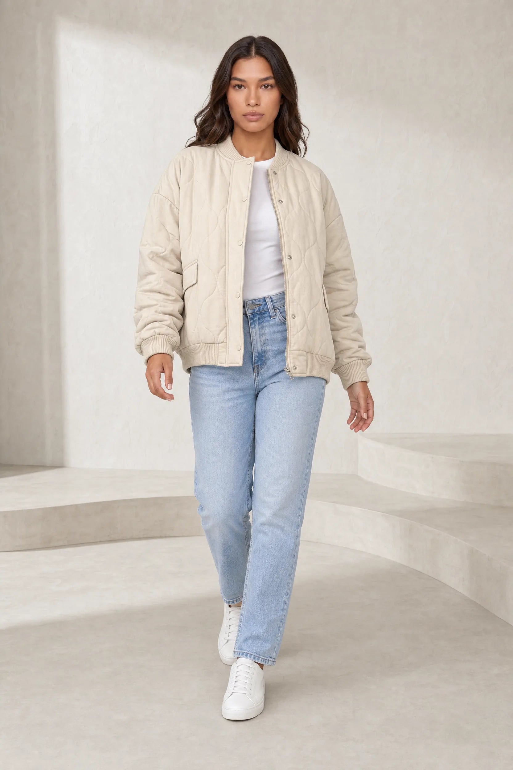 Veste matelassée ample col montant | Lounelle Paris