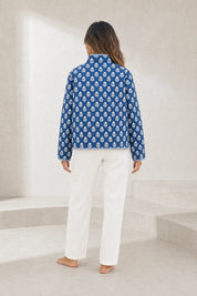 Veste matelassée imprimée col montant | Lounelle Paris