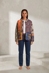 Loose Fit Patchwork Quilted Jacket